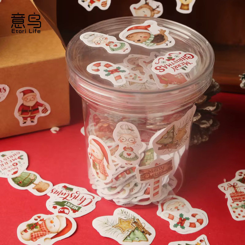 Etori Leben Frohe Weihnachten Aufkleber Set mit 46 Stück in Multicolour für DIY Dekoration von Tagebuch, Tasse und Notebook - Bild 3