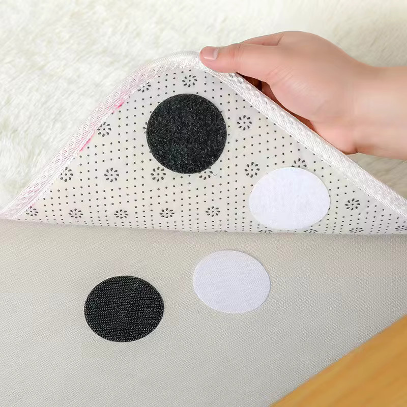 Velcroo Selbstklebende Hakenschlaufen-Befestigungsband-Aufkleber, rutschfeste Punkte für Bettlaken, Sofa, Matte und Teppich, 60 mm - Bild 3