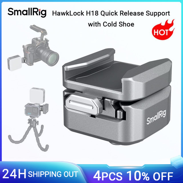SmallRig HawkLock H18 Schnellwechselunterstützung mit Kaltschuh für LED-Schutzlicht und Mikrofon als Kamera-Zubehör - Bild 1