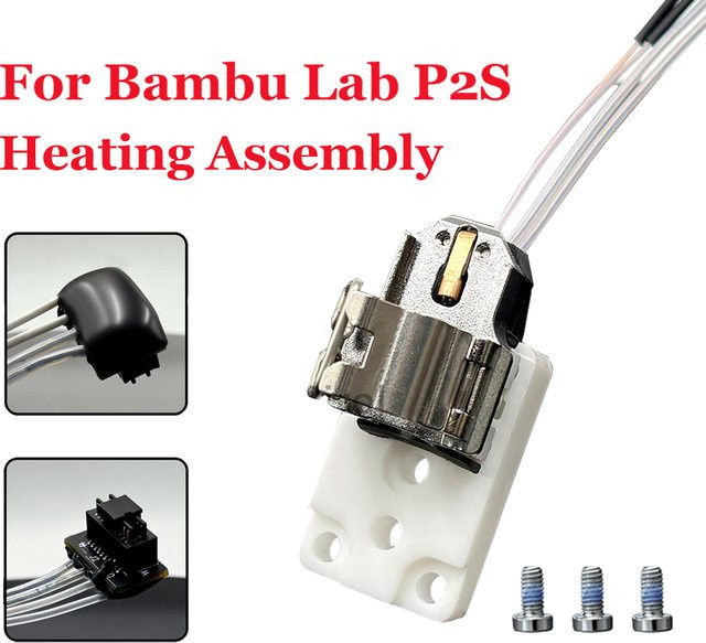 Bambu Lab P2S Hotend Heizblock Zirkonia Hot End Rechtsmontage-Kit für FDM 3D-Drucker in Weiß - Bild 1