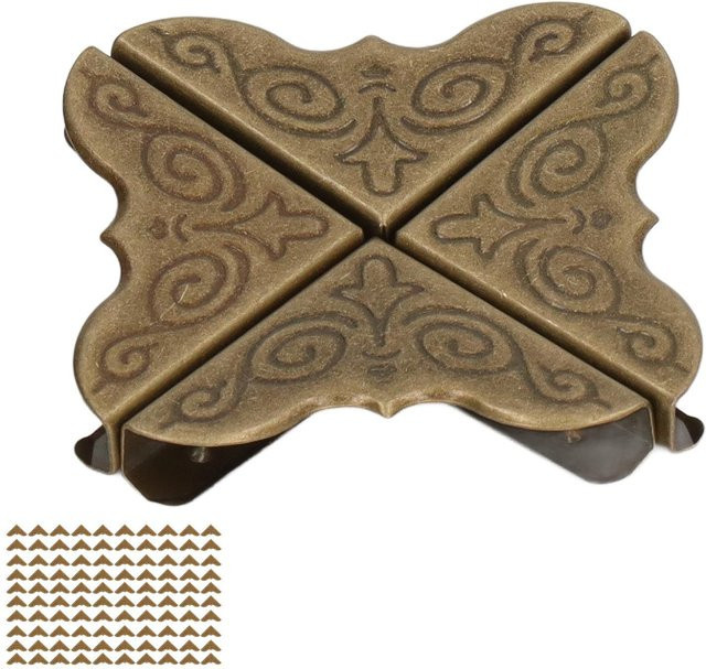 GoolRC 100 Stück Fotoecken aus Metall im Vintage-Stil in Bronze, Höhe: 0,4 cm - Bild 1