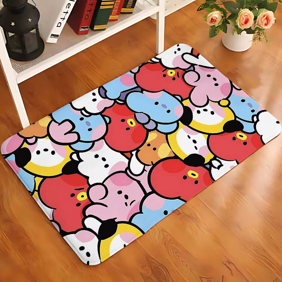 Beast Kingdom Kawaii Cartoon Antirutschmatte für Badezimmer und Eingangsbereich, Mehrfarbig, B/T: 60 x 40 cm - Bild 2