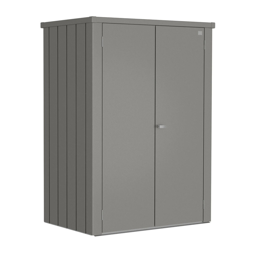 Biohort Terrassenschrank Romeo in Quarzgrau-Metallic mit Soft-Close-Türen und Regalböden, B/H/T: 132 x 181 x 87 cm - Bild 2