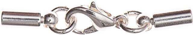 Rico Design Karabiner mit Endkappen, silber, 3 mm, Unisex - Bild 1