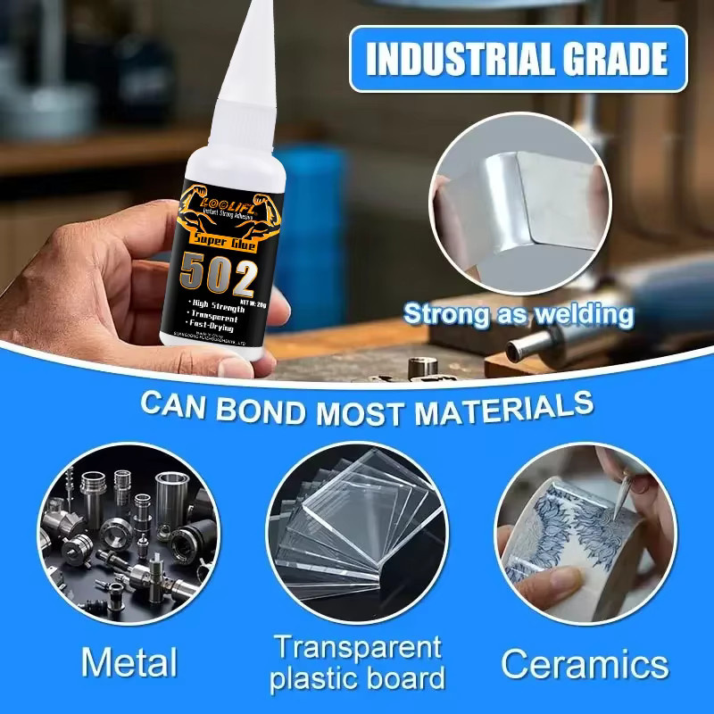Loolifl 502 Instant Strong Super Glue Universal-Superkleber, transparent, 20 ml - Bild 4