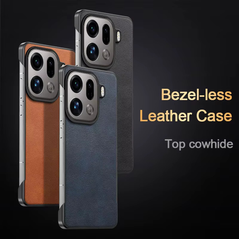 Stoßfeste und ultradünne Silikon-Handyhülle aus PU-Leder für dein Oppo Find X9 Pro in Grün - Bild 3