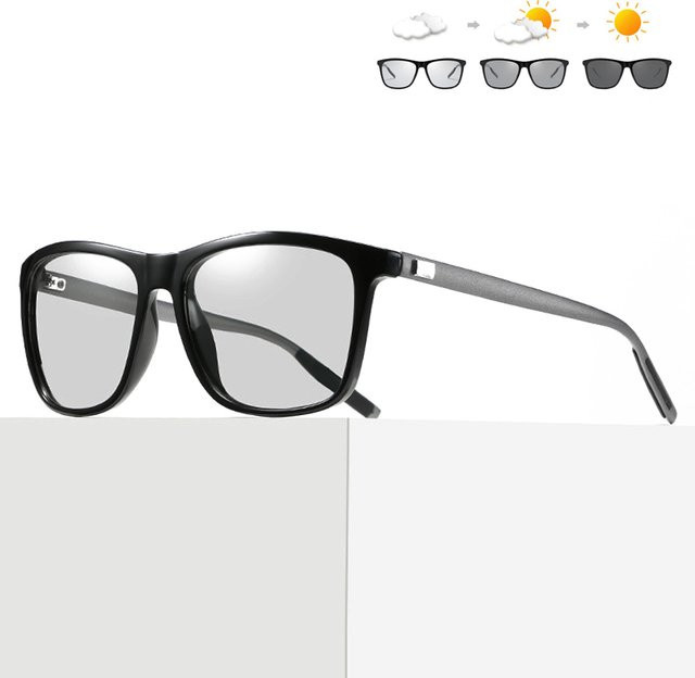 FUQIAN Sonnenbrille, quadratisch, Vollrand, Schwarz, Unisex, polarisiert - Bild 1