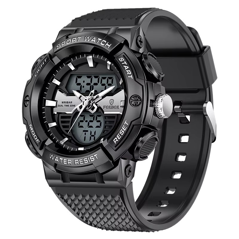FOXBOX Chronograph Digitaluhr, Quarz, Schwarz, Herren - Bild 6