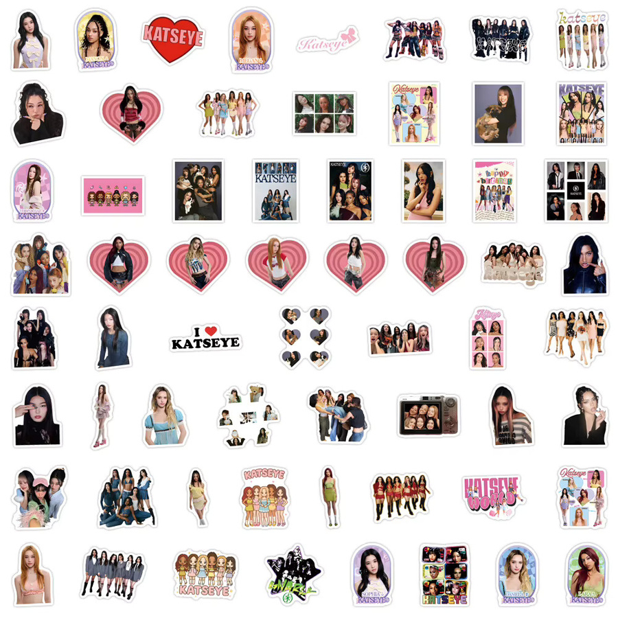 Katseye Kpop Girl Group Graffiti-Aufkleber, Dekoration, multicolor - Bild 3