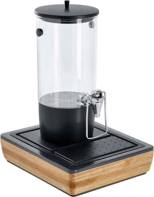 VEGA Saftspender Montana in Eiche, Transparent und Schwarz mit Deckel, GN 1/2, 4 l, B: 30,5 cm, T: 36,5 cm, H: 50,5 cm - Bild 1