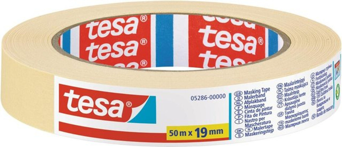 tesa Kreppband Masking Tape Beige, Breite: 19 mm, Länge: 50 m - Bild 2