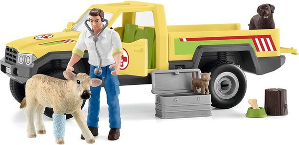 Schleich Farm World Tierarztbesuch auf dem Bauernhof, Tierfiguren, ab 3 Jahren