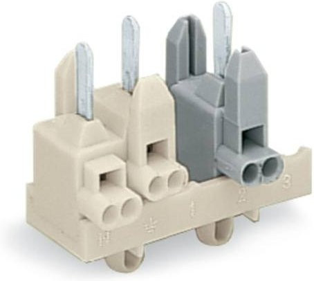 WAGO Verbindungsklemme starr für 0,5-1mm² Polzahl 4 Weiß 500 Stück - Bild 1