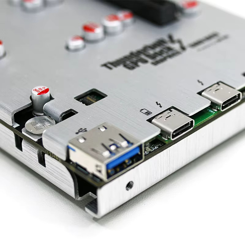 Caturda GPU Docking Station Thunderbolt-kompatibel, PCI-E X16 externe Grafikkarte für Laptop und Notebook, Farbe: Silber - Bild 4