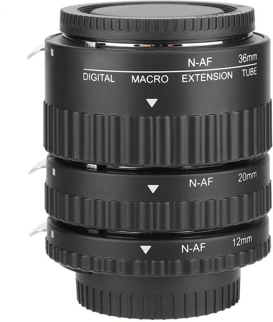 ZuiyouPet Autofokus Makro-Zwischenring Set 12mm + 20mm + 36mm in Schwarz - Bild 1