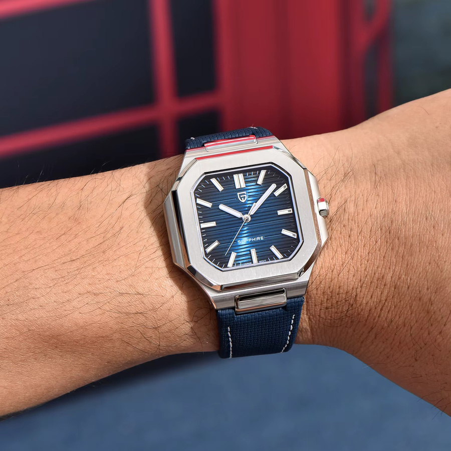 Pagani Design Armbanduhr, Quarz, Edelstahl, Blau, Herren - Bild 2