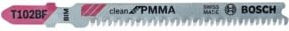 Bosch Stichsägeblatt T 102 BF Clean for PMMA aus Bimetal in Silber für Kunststoff - Bild 1