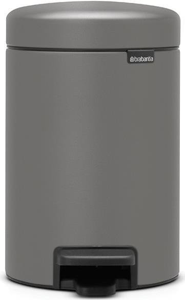 Brabantia Mülleimer rund aus Kunststoff in Grau, 3 l - Bild 1