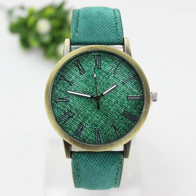 xianyi01 Armbanduhr, Quarz, Textil, Grün, Unisex - Bild 1