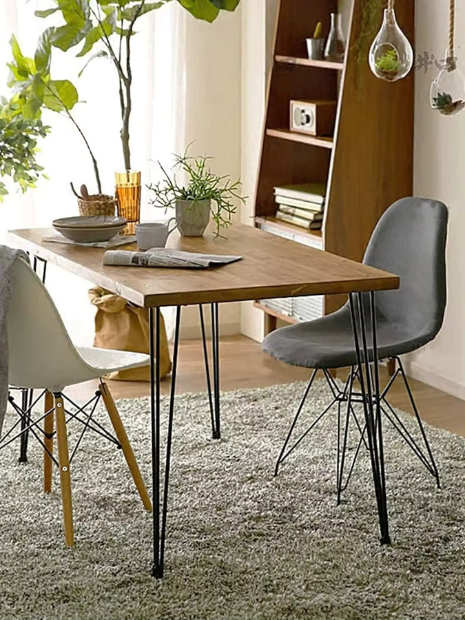 4er-Set Haarnadel-Tischbeine aus massivem Metall in Schwarz Matt, Höhe: 86 cm, ideal für Esstische, Schreibtische und Nachttische im Industrial-Design - Bild 7