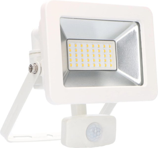 Sanan LED Strahler Weiß mit Bewegungsmelder und Dämmerungssensor, 30 W, 4000 K Neutralweiß, IP44 Outdoor Flutlicht - Bild 1