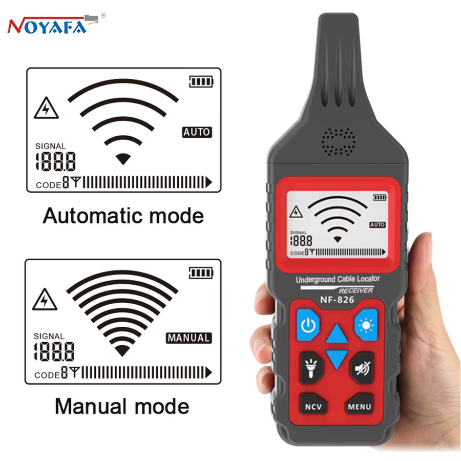 NOYAFA NF-826 Hochspannungs-Draht-Tracker professioneller Kabelfinder und Telefonkabel-Locator sowie unterirdischer Rohrdetektor - Bild 2