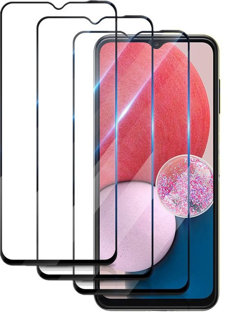 Kratzfester Displayschutz für Samsung Galaxy A12, A13 und A32 5G in Transparent mit rotem Akzent - Bild 1