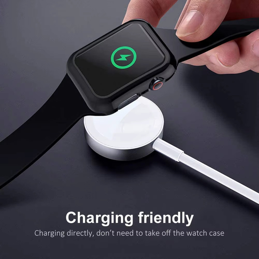 WoMaGe Schutzhülle für Apple Watch, Silikon, Schwarz, Unisex - Bild 2