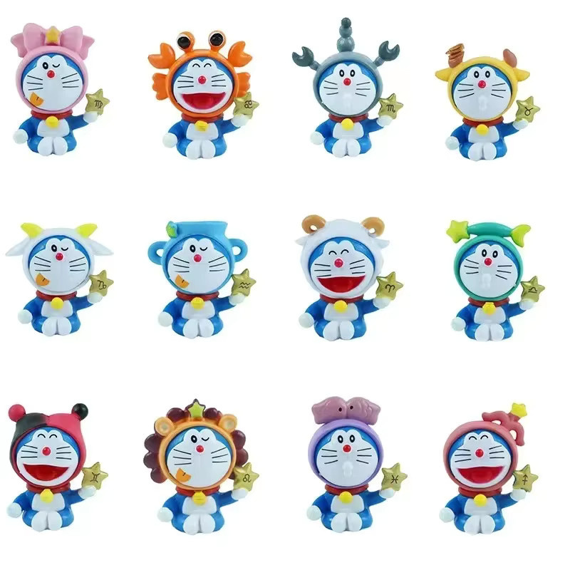 Bandai Doraemon Action Figure, 12-teiliges Set, Kunststoff, Bunt / Mehrfarbig - Bild 3