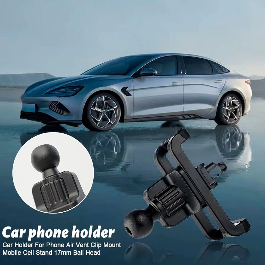 Universelle Handyhalterung für die Auto-Lüftung mit 17mm Kugelkopf, schwarzer Clip für GPS und Smartphone - Bild 2