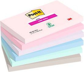 Post-it Super Sticky Notes Soulful Collection Haftnotizen, Multicolor, B: 12,7 cm, T: 7,6 cm, 6 Blöcke mit je 90 Blatt - Bild 1
