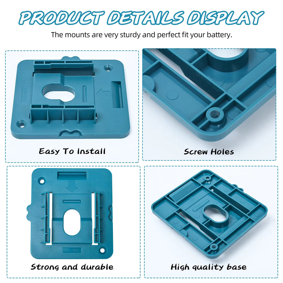Makita Batterie Halter Wandhalterung für 18V Li-Ion Akkus BL1860 BL1850 BL1840 BL1830 in 1/5er Set - Bild 4