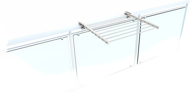 Foxydry Balkon Wäscheständer beidseitig klappbar wetterfest in Weiß mit 62 cm Breite - Bild 1