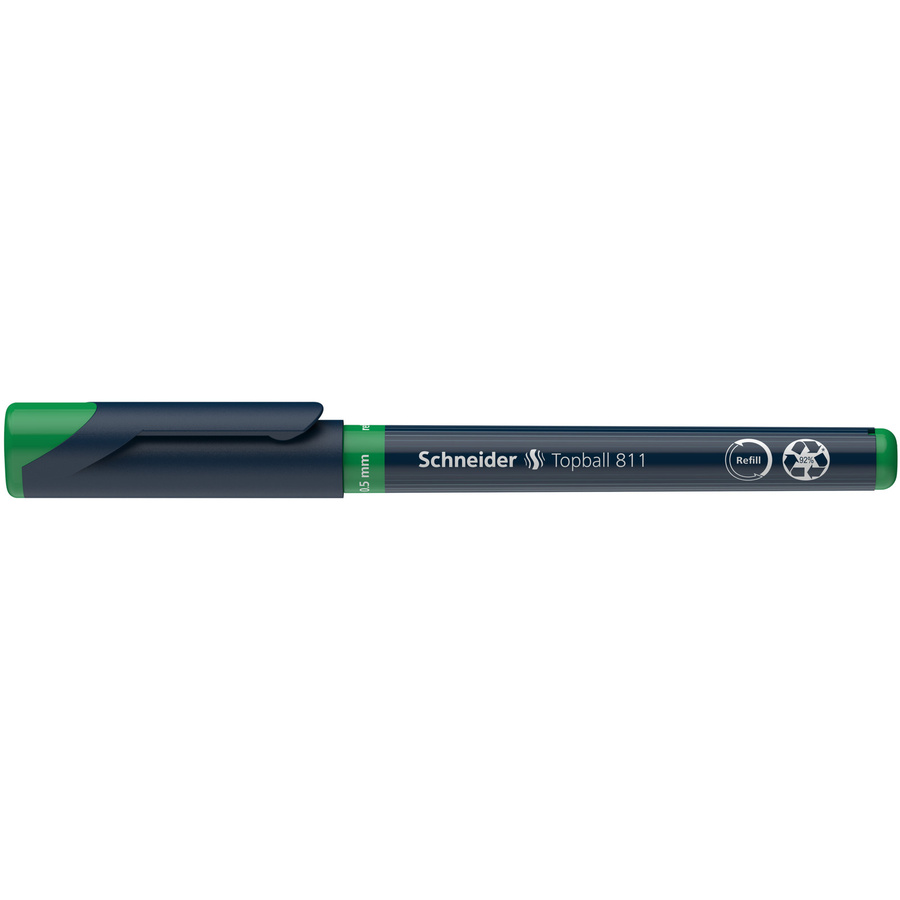 Schneider Tintenroller Topball 811 Rollerball mit schwarzer und grüner Tinte - Bild 2