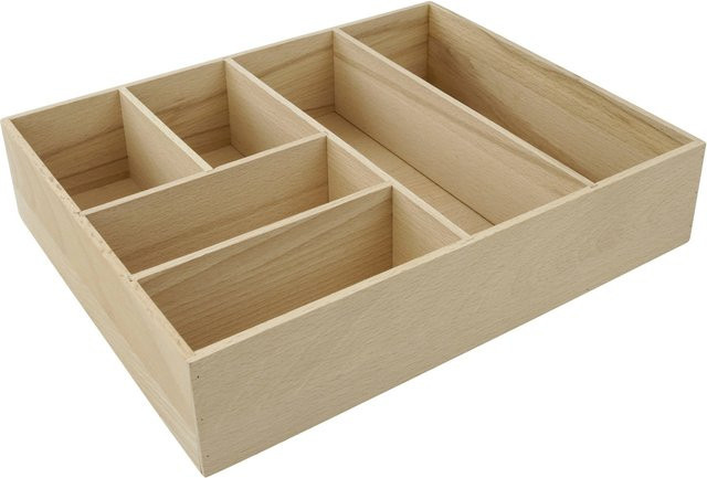 Fackelmann Schubladen-Organizer Buche in Braun B/H/T: 26 x 7 x 32 cm - Bild 1