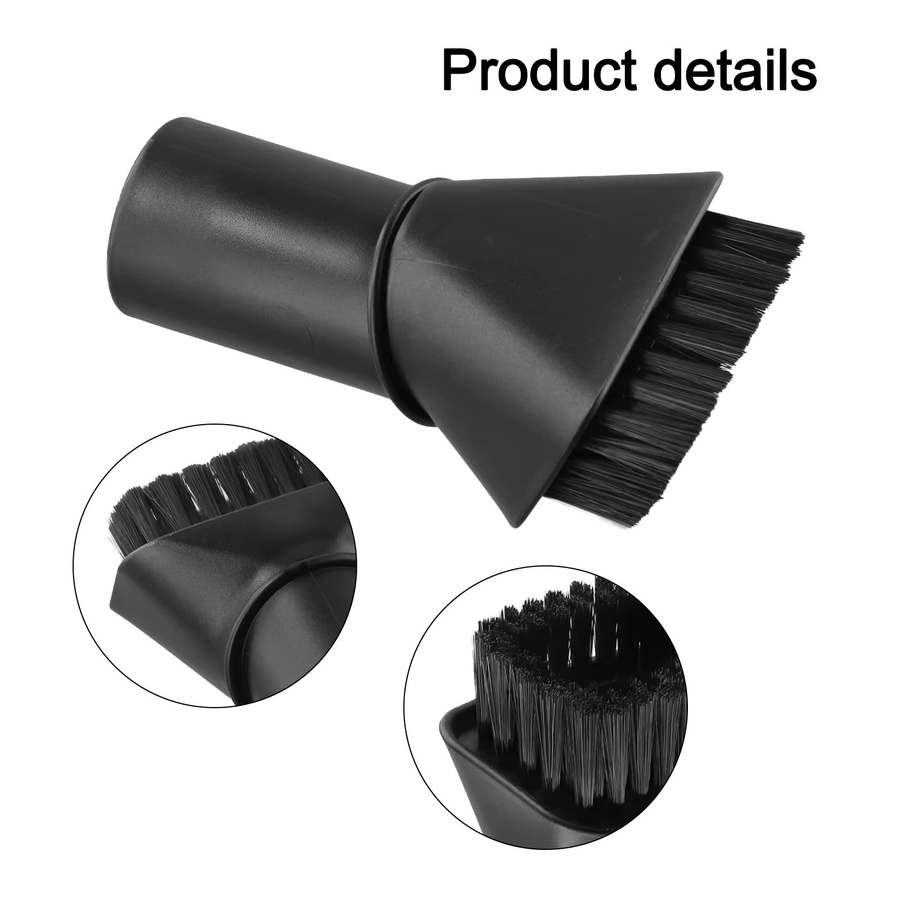 LEENKEA 1-teiliges Saugbürsten-Set für Karcher WD 2 WD 3 WD 4 WD 5 in Schwarz und Weiß mit weichen und harten Borsten sowie 32–35 mm Adapter für die Autoreinigung - Bild 2