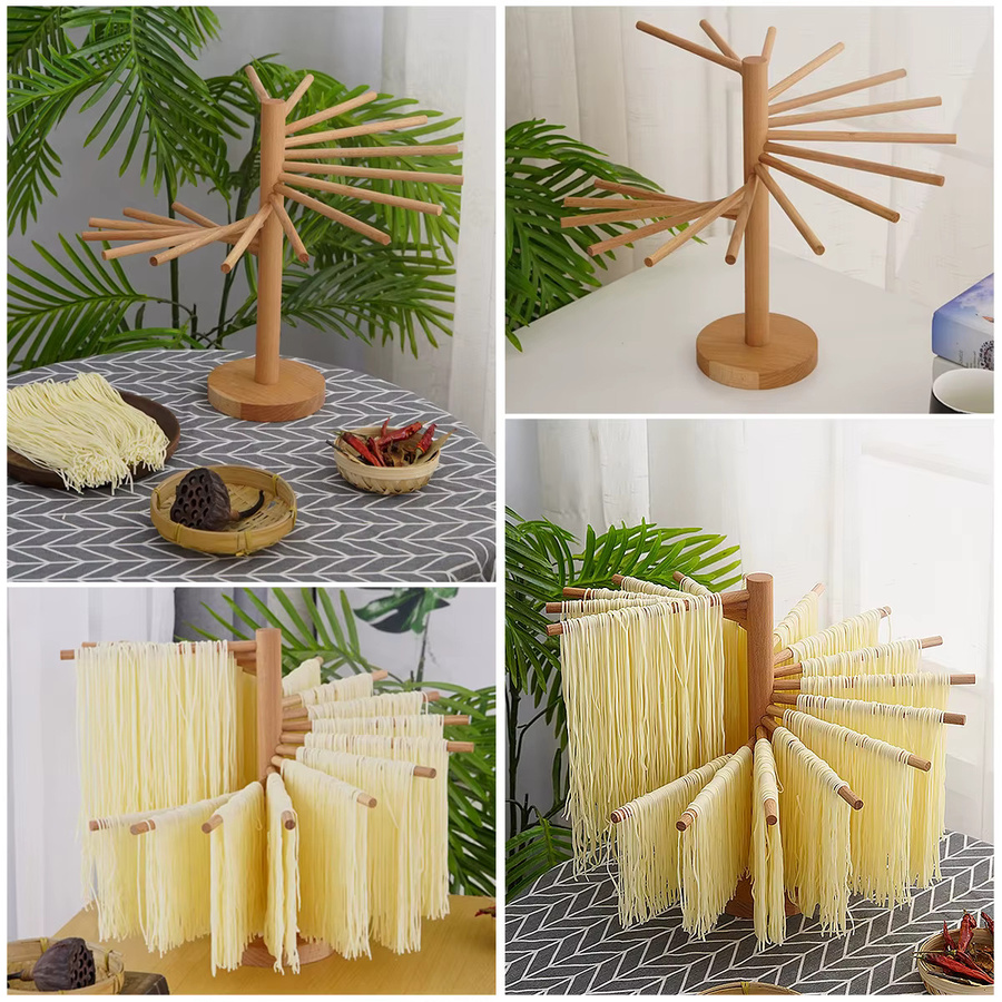 Willstar Faltbares Nudelholz zum Trocknen von Pasta und Spaghetti, Rund, Braun, Höhe: 33,0 cm, Breite: 16,0 cm - Bild 2