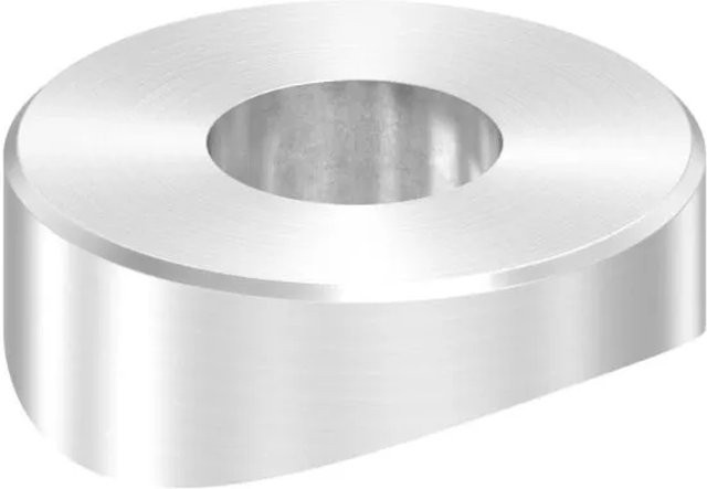 FeNau Ausgleichsstück für Rundrohr Ø 25mm und 42,4mm aus V4A Edelstahl in Silber gebürstet - Bild 1