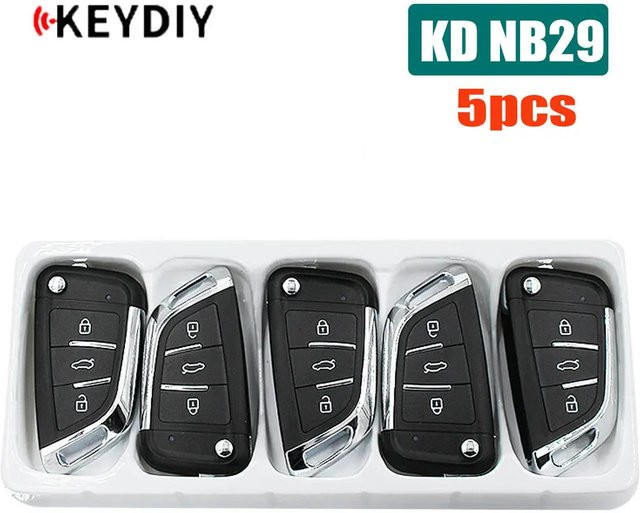 Keydiy NB29 KD Universal Autoschlüssel Set, 5 Stück, Schwarz, Multifunktions-Fernbedienung für KD900 und KD-X2 NB-Serie - Bild 1