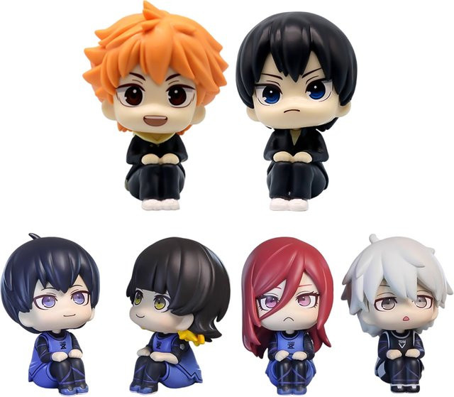 Bandai BLUE LOCK Haikyuu!! Sitzende Cartoon-Figur, Einzelfigur, 10cm - Bild 1
