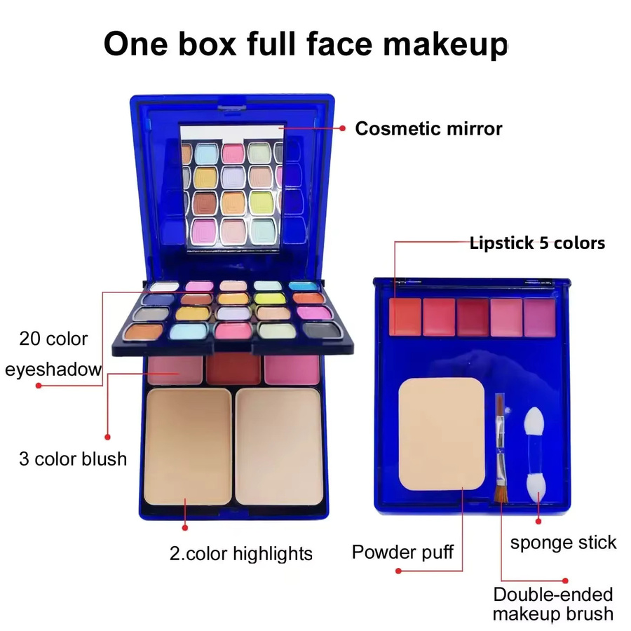 Multifunktionale Make-up-Palette mit Lidschatten, Rouge, Puder und Lipgloss, 30 Farben - Bild 3