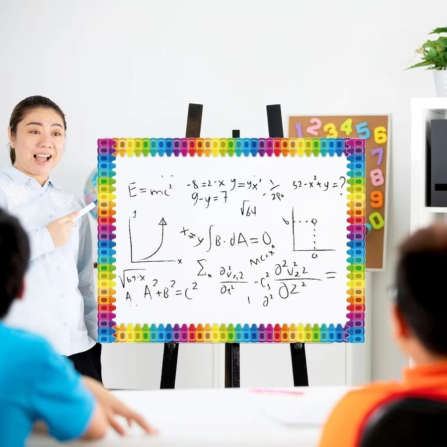 Selbstklebendes Kreidetafel-Bordürenpapier in Mehrfarbig für DIY-Bastelarbeiten, 1 Rolle, Breite: 7,62 cm - Bild 2