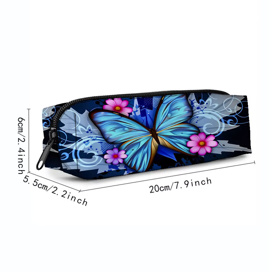 Agile Butterfly Einlagiges Federmäppchen für Kinder in Lila und Multicolour mit 2D-Cartoon-Print - Bild 2