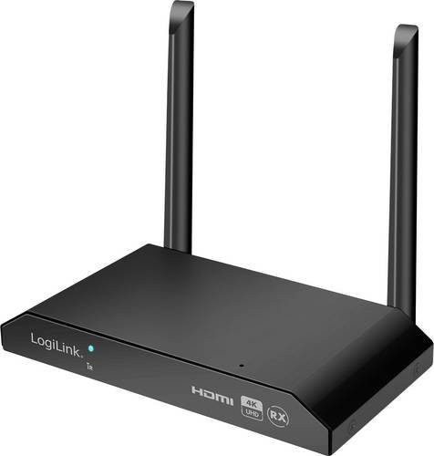 LogiLink HDW0103AR HDMI-Funkübertragung Empfänger in Schwarz für 4K UHD mit bis zu 150m Reichweite - Bild 1