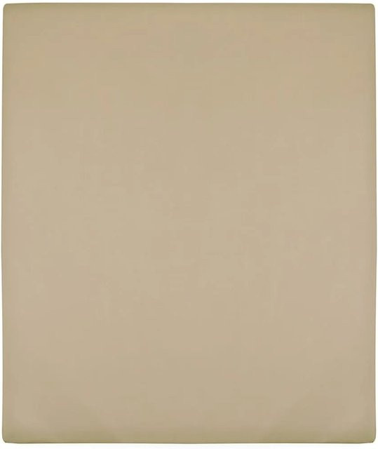 vidaXL Spannbettlaken aus Jersey Baumwolle Beige B/T: 90 x 200 cm - Bild 1