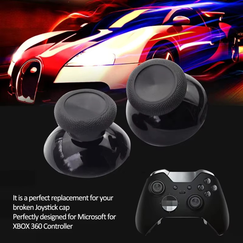 KYVG 10er Set Ersatz Analog Thumbsticks mit Grip Cap Abdeckung in Schwarz für PS5, PS4 Pro Slim, Xbox One und Xbox 360 - Bild 6