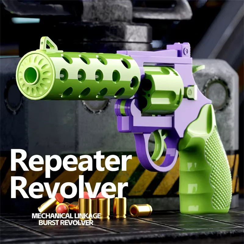 Automatische Dekompressions-Wüstenpistole, Revolver-Spielzeugpistole, Gel Blaster, Rot, Bunt / Mehrfarbig - Bild 4