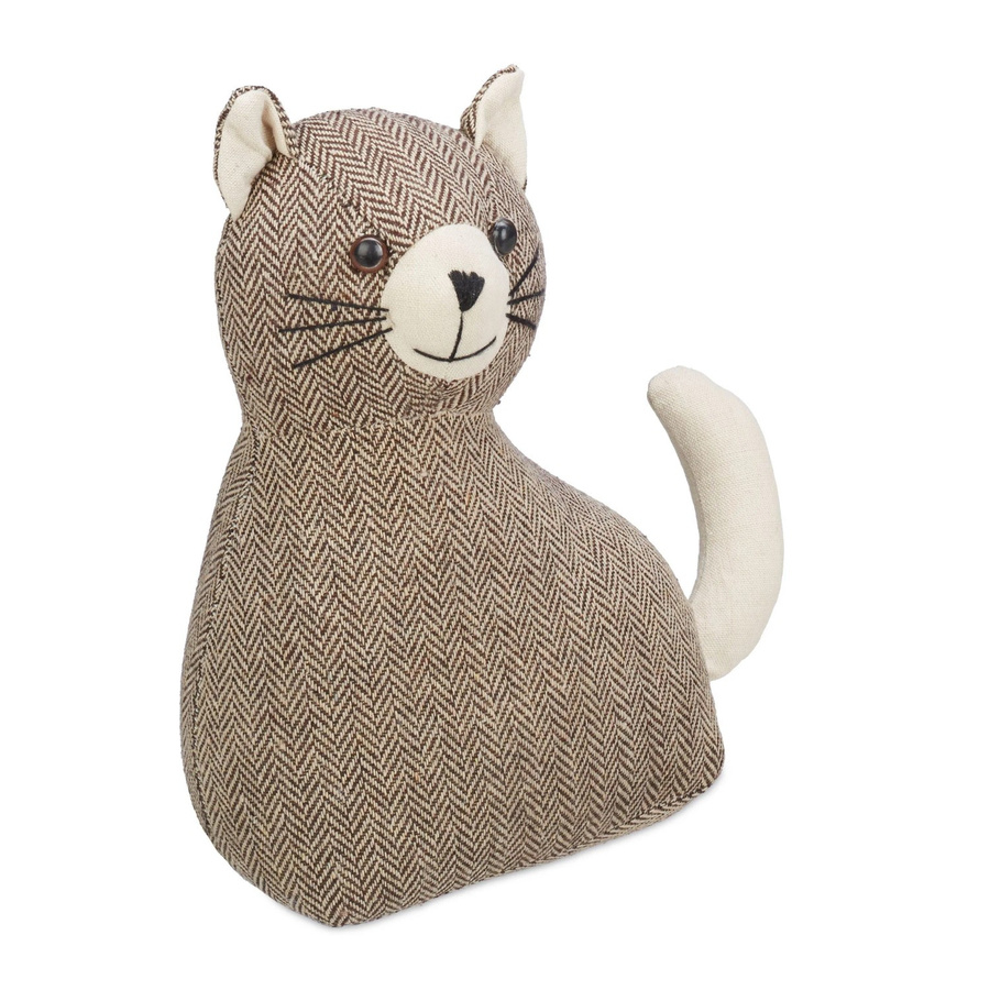 Relaxdays Türstopper Katze aus Polyester in Braun, B/T/H: 25,5 x 22 x 10 cm - Bild 2