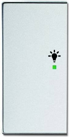 Busch-Jaeger 2fach Abdeckung Symbolwippe Licht free@home in Weißaluminium (RAL 9006) - Bild 1