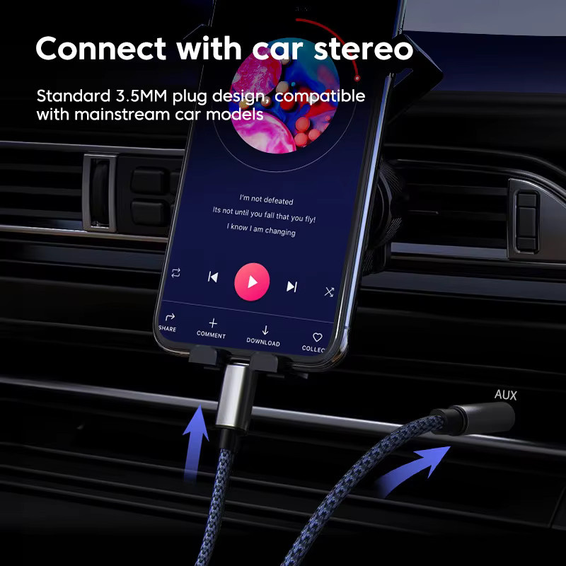 Olaf 2-in-1 Aux-Audiokabel USB-C und Lightning auf 3,5-mm-Klinke Konverter für iOS und Android Geräte - Bild 4